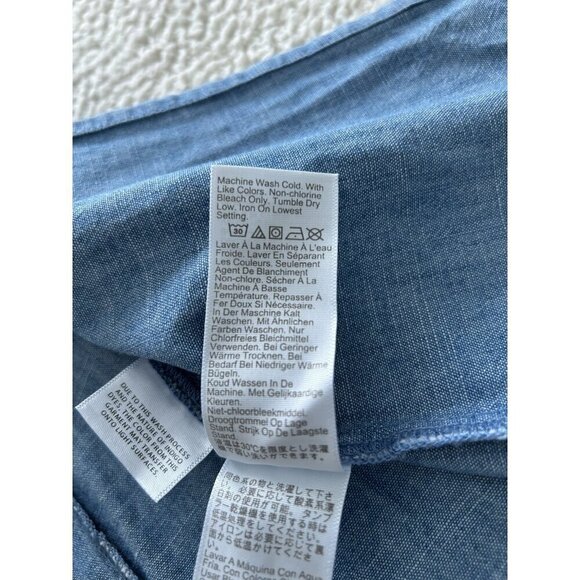 J. Crew Women's Chambray Slip Midi Dress Vista Blue Wash Size 6P - Picture 13 of 14